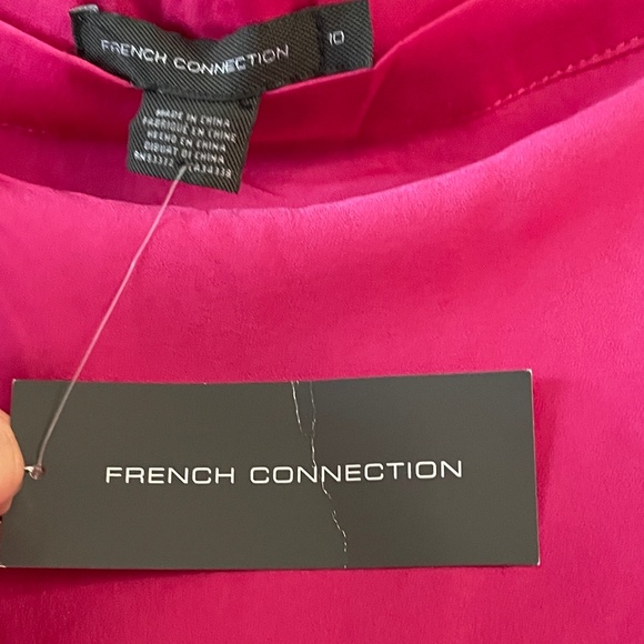 French Connection Women’s Bright Pink Long Pencil Skirt NWT Side Zipper Size 10 - Picture 6 of 14